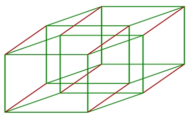 3D Geometric Cube Diagram